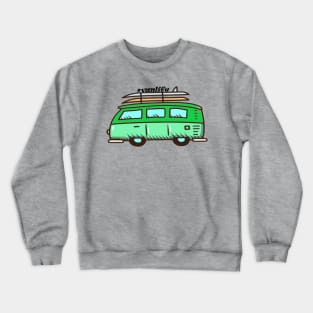 Happy camper hash tag van life Crewneck Sweatshirt